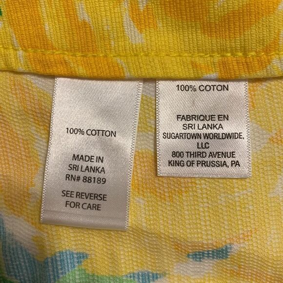Lilly Pulitzer size 00 Deenie sunflower yellow rose shorts - Picture 6 of 9